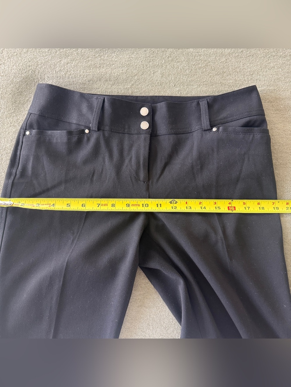 White House Black Market Black Straight Leg Pants - Picture 7 of 9